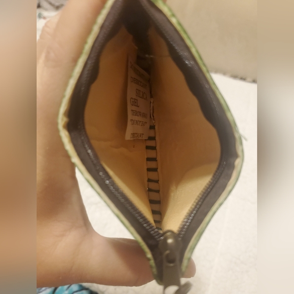 NWOT green leather coin purse - Picture 3 of 5